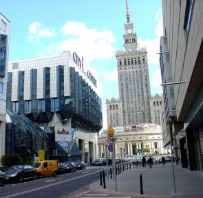 widok na miasto warszawskie